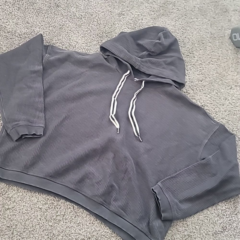Women's Corded Crop Hoodie Sz M